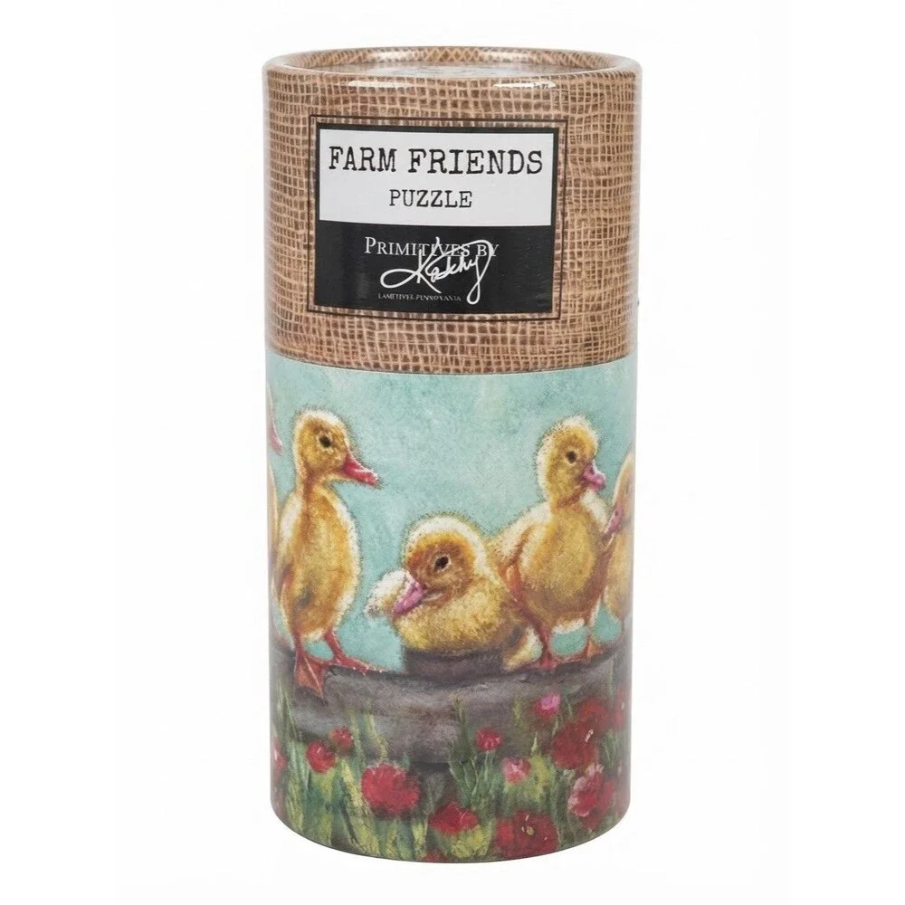 Primitives by Kathy Farm Friends 1000pc Puzzle - New Sealed Ducklings Art Box